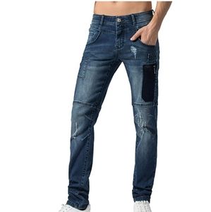 ZLZ distressed skinny fit mens jeans